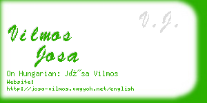 vilmos josa business card